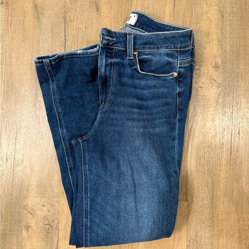 PAIGE Dark Blue Boot Cut Jeans